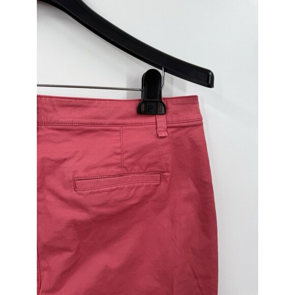 Gap Girlfriend Khaki 12 Pink Red Women's Straight Leg Cotton Stretch Mid-Rise - Picture 4 of 8